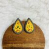 German Silver Hand Painted Studs