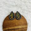 German Silver Hand Painted Studs