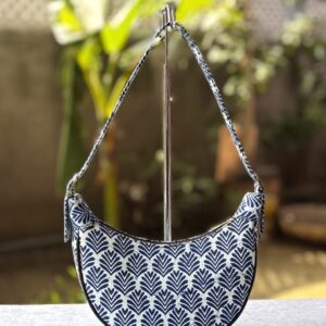MOON SHOULDER BAGS-BLOCK PRINT