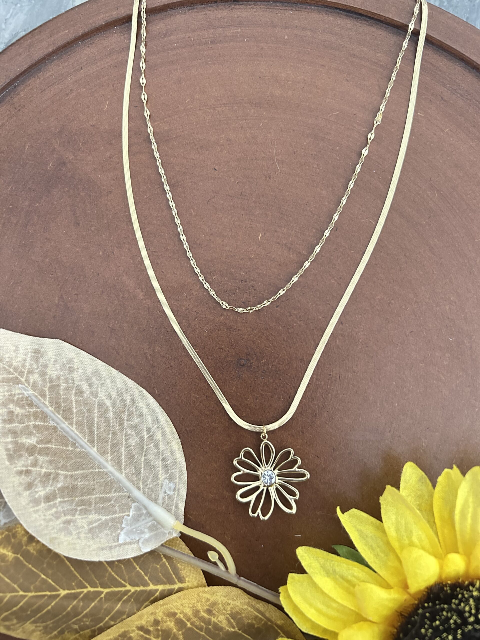 Daisy Two Layer Necklace